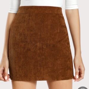 Tan Corduroy Skirt